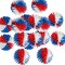 1 1/4" Mini Patriotic Red, White & Blue Vinyl Porcupine Balls 36 Pieces